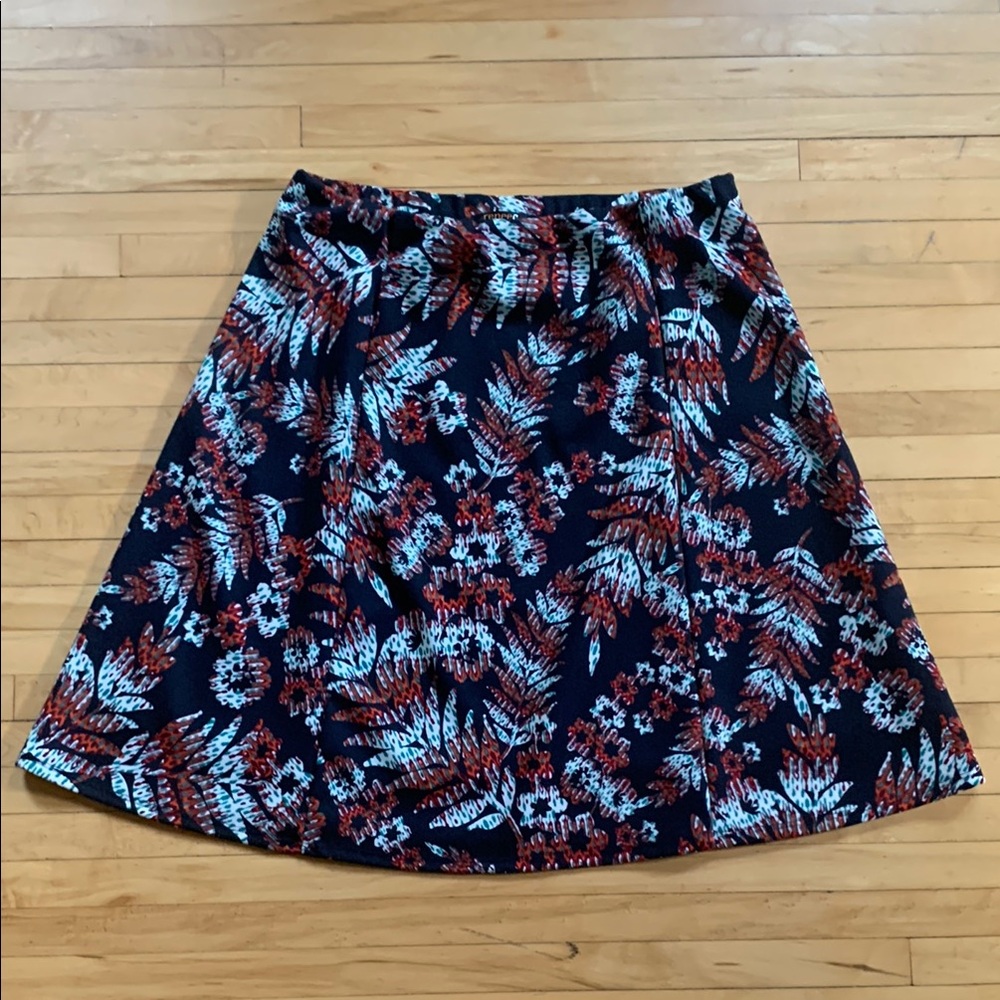 Renee C. Blue A-Line Knee-Length Skirt Casual Resort Wear